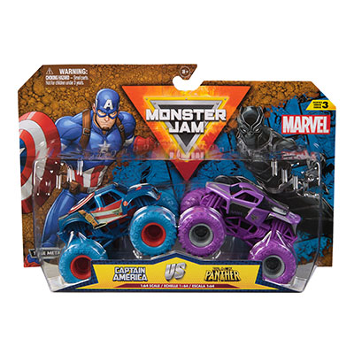 Monster Jam 1:64 Marvel 2 Pack Assorted